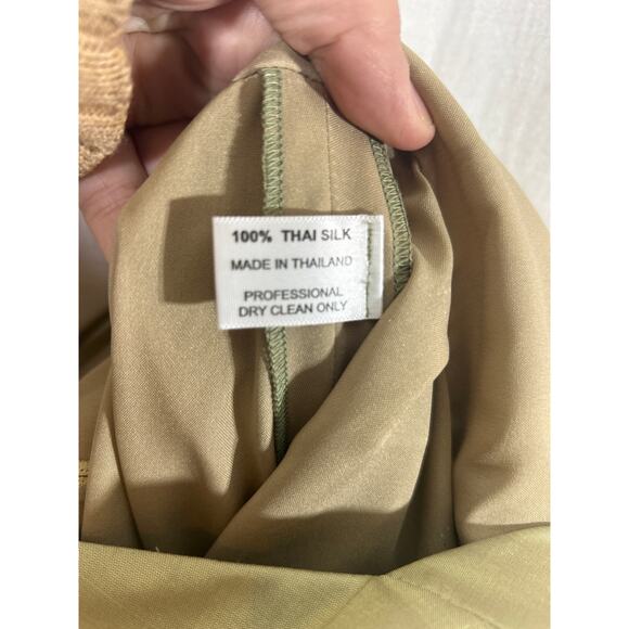 Marisa Baratelli Thai Silk Dress 6 Gold NEW Old Hollywood - Picture 11 of 11